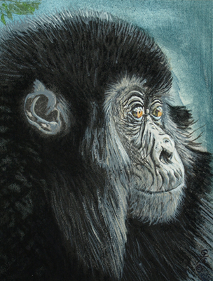 Young Chimp by artist Gaylon F. Stagner